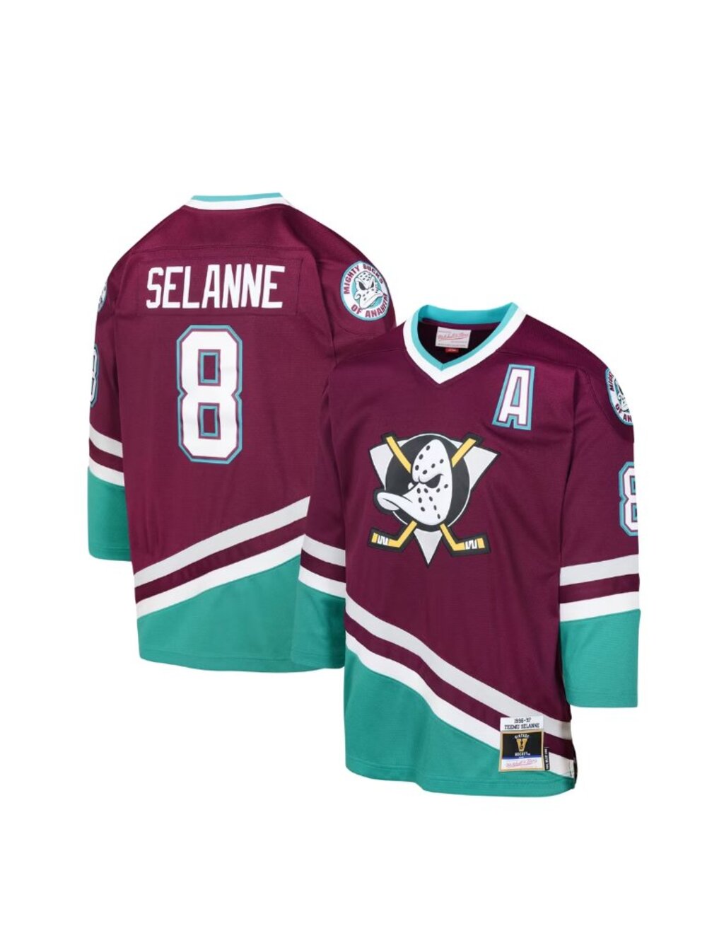 Mitchell & Ness Teemu Selanne Anaheim Ducks Mitchell & Ness 1996 Blue Line L/XL